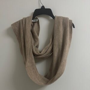 Calvin Klein Elegant Tan Infinity Scarf Heathered Almond